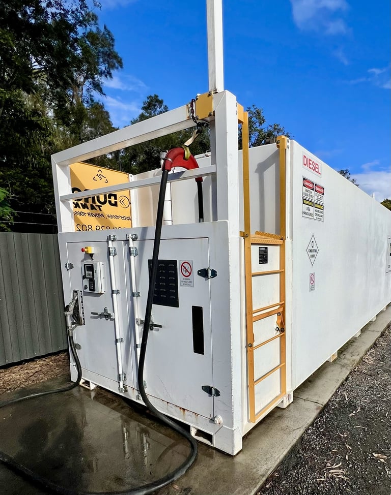 Clean diesel fuel container
